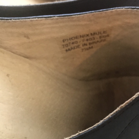 EUC Black FRYE Phoenix Western Stack Heel Mule 7.5 - Picture 5 of 8